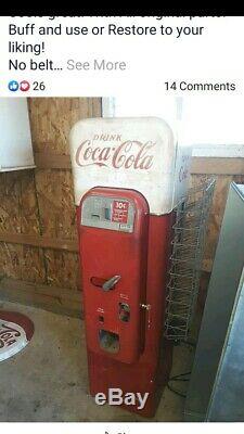 Coca Cola Coke Machine Vendo 44 Unrestored 100% Complete and cooling