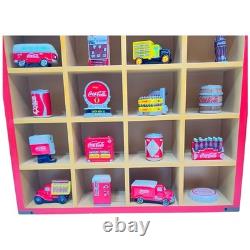 Coca-Cola Miniature Collection 25 Pc Display Vehicles Vending Machines Cans LN