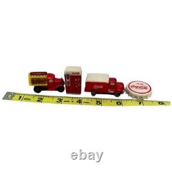 Coca-Cola Miniature Collection 25 Pc Display Vehicles Vending Machines Cans LN