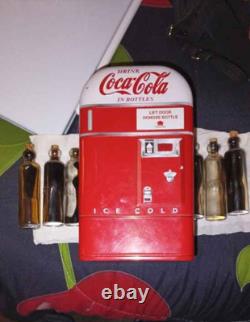 Coca-Cola Soda Vending Machine Model with Bottles Ice Cold Red Collectible