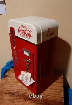 Coca-Cola Vending Machine Miniature with Moving Gimmick Vintage Rare Plays Music