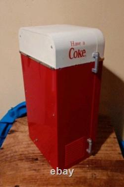 Coca-Cola Vending Machine Miniature with Moving Gimmick Vintage Rare Plays Music
