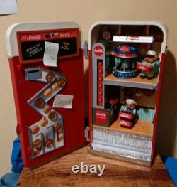 Coca-Cola Vending Machine Miniature with Moving Gimmick Vintage Rare Plays Music