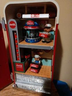 Coca-Cola Vending Machine Miniature with Moving Gimmick Vintage Rare Plays Music