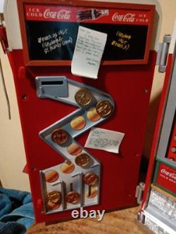 Coca-Cola Vending Machine Miniature with Moving Gimmick Vintage Rare Plays Music