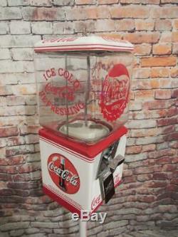 Coca Cola memorabilia vintage glass gumball machine candy dispenser man cave