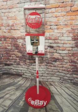 Coca Cola memorabilia vintage glass gumball machine candy dispenser man cave