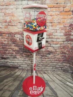 Coca Cola memorabilia vintage glass gumball machine candy dispenser man cave