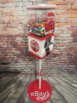 Coca Cola memorabilia vintage glass gumball machine candy dispenser man cave