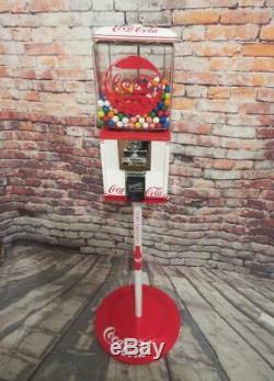 Coca Cola memorabilia vintage glass gumball machine candy dispenser man cave