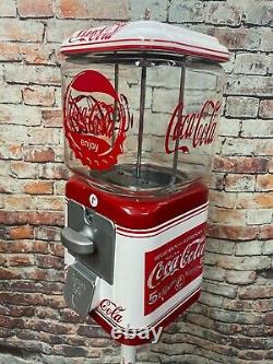 Coca cola Coke memorabilia vintage gumball machine 1¢ Acorn glass penny machine