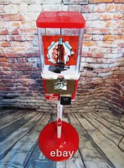 Coca cola gumball machine + metal stand
