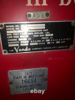 Coke Coca Cola Vendo 80 V-80 Soda Vending Machine Rare. Working + Free Bonus