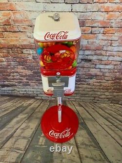 Coke Coca cola gumball machine glass Acorn penny machine with metal stand