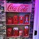 Coke Vending Machine Sculptures. Complete Set With Wooden Display