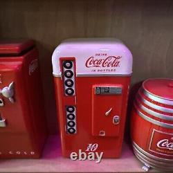 Coke Vending Machine Sculptures. Complete Set With Wooden Display