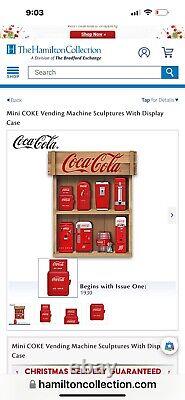 Coke Vending Machine Sculptures. Complete Set With Wooden Display