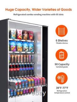 Commercial Combo Vending Machine 60 Slot Snack Soda with Card Reader