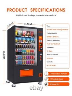 Commercial Combo Vending Machine 60 Slot Snack Soda with Card Reader