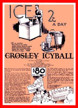 Crosley Icyball Refrigerator 1929. Restored (RARE)