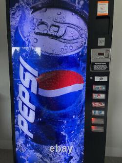 Dixie Narco 276 Pepsi branded cold soda coke can vending machine -Works Great