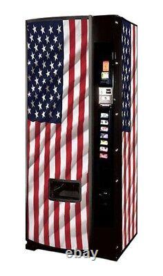 Dixie Narco 276E Soda Vending Machine Cans & Bottles USA FLAG MDB