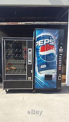 Dixie Narco 440-7 Coke Soda Vending Machine & AP 7000 Snack Vending Machine