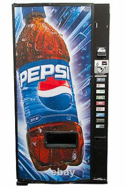 Dixie Narco 501-8 Bubble Front Soda Vending Machine Pepsi/Coke W/Bill Acceptor