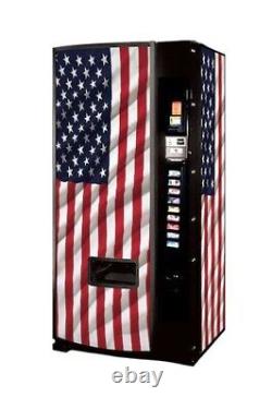 Dixie Narco 501E Soda Vending Machine Cans & Bottles USA FLAG MDB