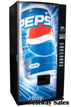 Dixie Narco 501MC/280-8 Single Price Soda Vending Machine with Pepsi Graphic