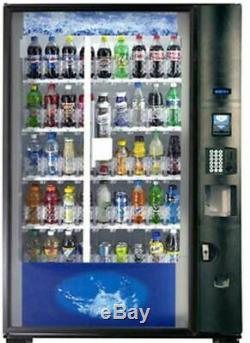 Dixie Narco Bev Max 4 Glass Front soda Vending Machine 5800 used credit card
