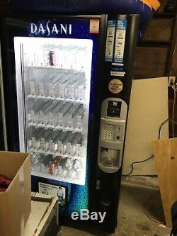 Dixie Narco DN 3800-4 BEVMAX 4 Vending Soda Machine Dasani Coke LED lighting