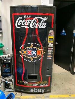 Dixie Narco Round Front Soda Vending Machine Super Bowl 1998 Broncos-Packers