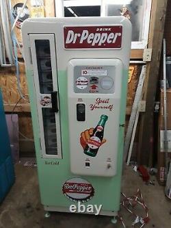 Dr. Pepper Coca Cola Coke Machine Cavalier 72 Pro Restoration Vendo 81