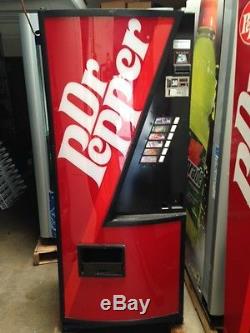Dr Pepper Dixie Narco 240-6 Bubble Front Soda Vending Machine WithCoin & $Bill'S