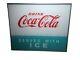 Drink Coca-Cola Vending Machine Panel Sign Vintage Served With Ice