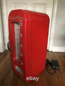 Drink-O-Matic Red Novelty Soda Vending Machine DR-3 10-Can RARE VINTAGE