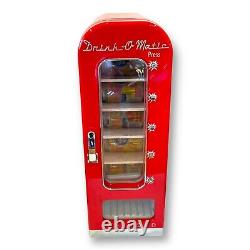 Drink-O-Matic Red Vending Machine Novelty Soda DR-3 10-Can Rare
