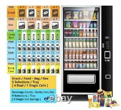 EPEX Beverage Large Combo Vending Machine with Stratified Temp Control Black