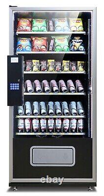 EPEX Cashless Large Combo Vending Machine with Stratified Temp Control Black