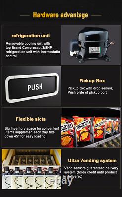 EPEX Extra Large Combo Vending Machine with Stratified Temp Control Black