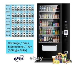 EPEX Large Beverage Vending Machine with Elevator Delivery & Temp Control Black