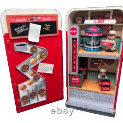 Enesco 1993 Coca-Cola Multi-Action Music Box Vending Machine Diorama