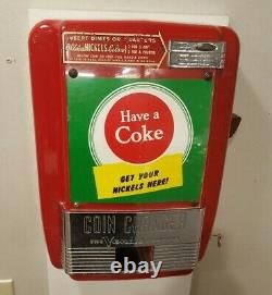 Excellent Fully Working! Vendo Coin Changer Coca Cola Nickel