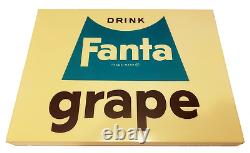 FANTA GRAPE DRINK Vtg 1960s Vending Machine INSERT PANEL Coca Cola 16 SODA SIGN