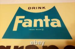 FANTA GRAPE DRINK Vtg 1960s Vending Machine INSERT PANEL Coca Cola 16 SODA SIGN