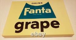 FANTA GRAPE DRINK Vtg Coca Cola 1960s Vending Machine 16 Insert Panel SODA SIGN