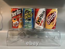 Frito-Lay 1996 Acrylic Display of 4 Various Crunch Cans Vending Machine Chips