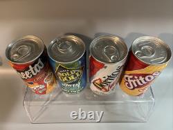 Frito-Lay 1996 Acrylic Display of 4 Various Crunch Cans Vending Machine Chips