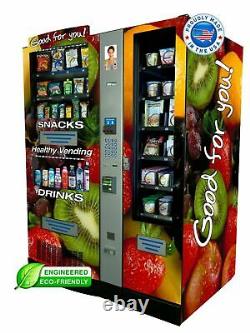 HEALTHY YOU SEAGA HY900 COMBO SODA / SNACK VENDING MACHINE with ePort reader